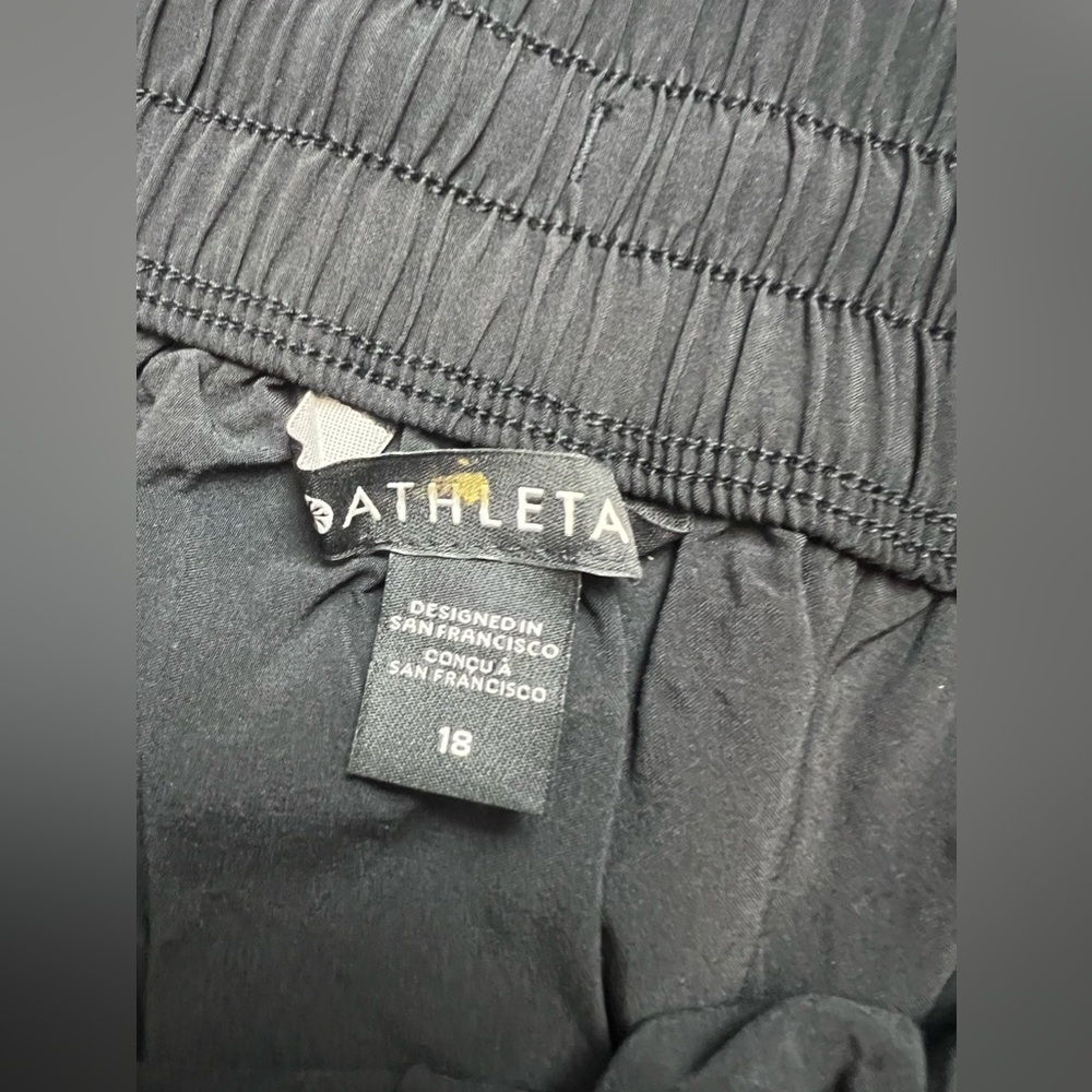 Athleta Arrival Black A-line Work Vacation Travel Elastic Waist Drawstring Skirt - Picture 4 of 16